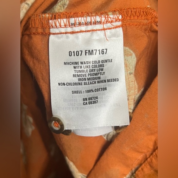 COLUMBIA SPORTSWEAR ORANGE FISH PRINT ALL OVER DEEP SEA FISHING SHIRT MENS XL - Picture 10 of 10